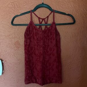 Anthropologie Red Textured Camisole